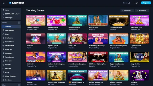 casinobet games