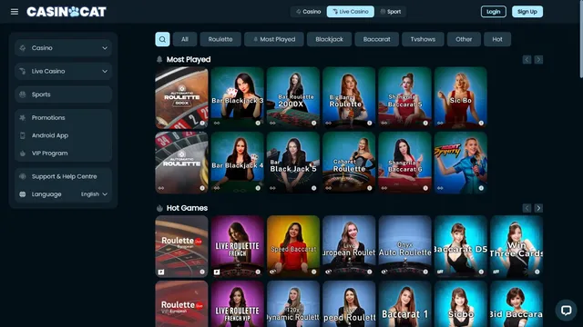 casinocat casino live games