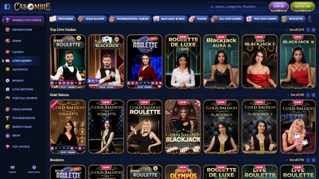 casombie casino live games