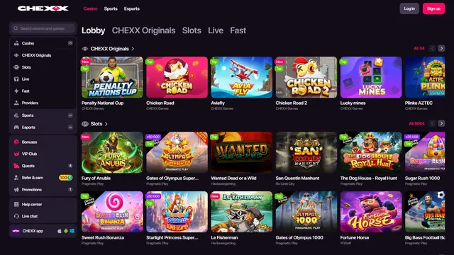 chexx casino games