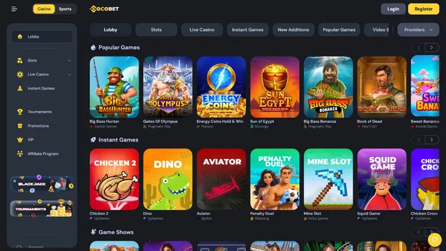 cocobet casino games