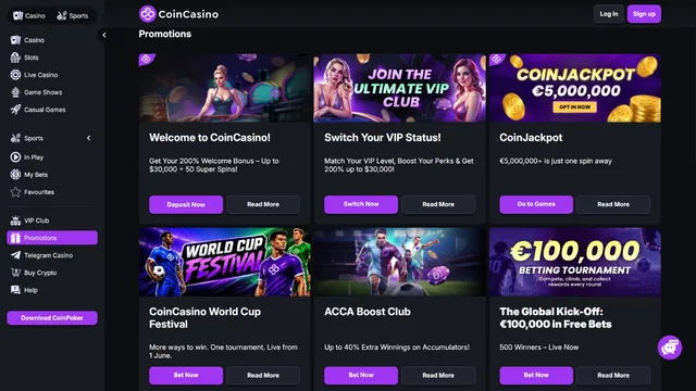 coin casino promotions