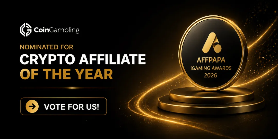 coingambling crypto affiliate of the year affpapa awards 2026 icon