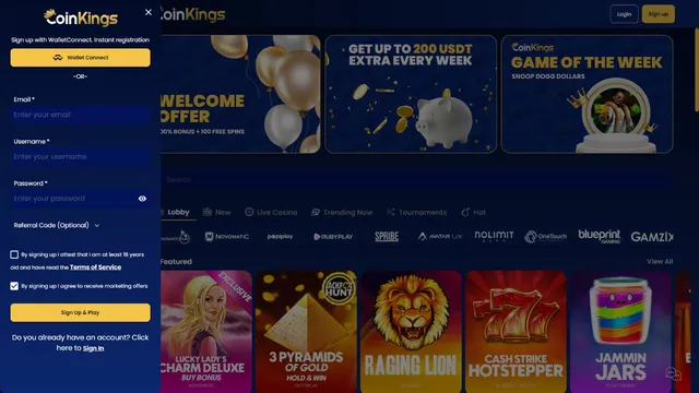 coinkings v casino registration