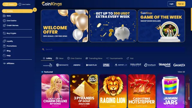 coinkings v casino website screen