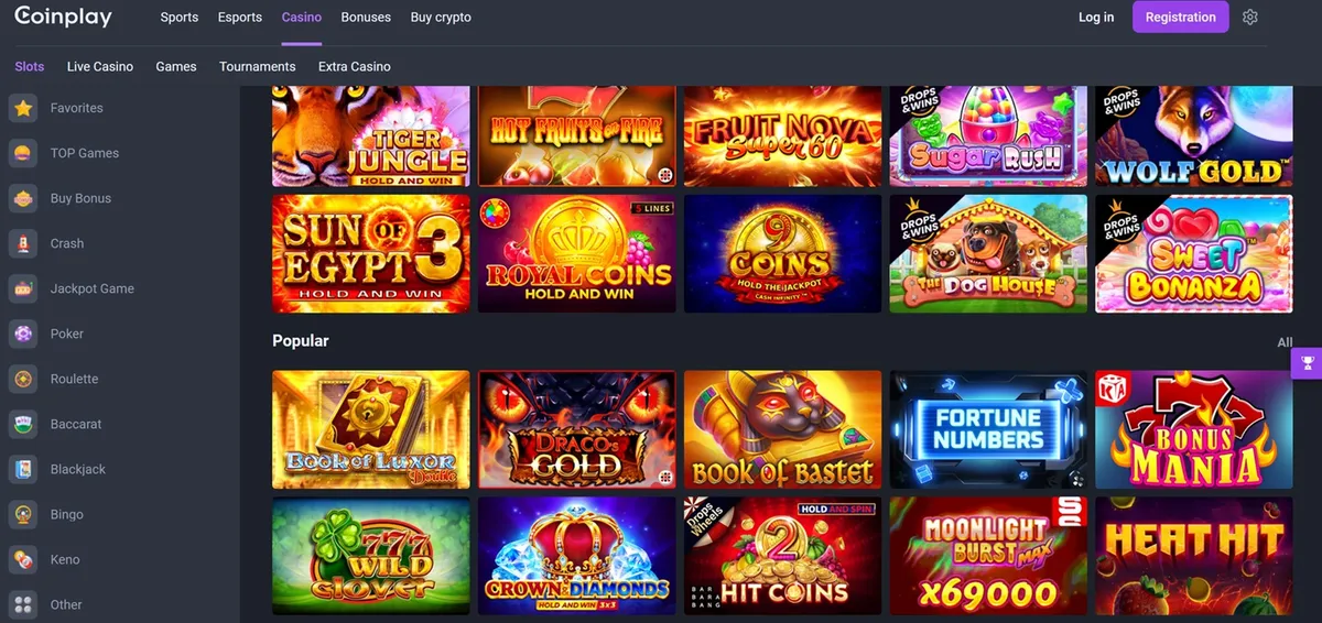 coinplay casino screen