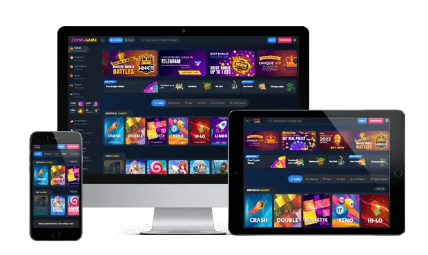 coins game website screens