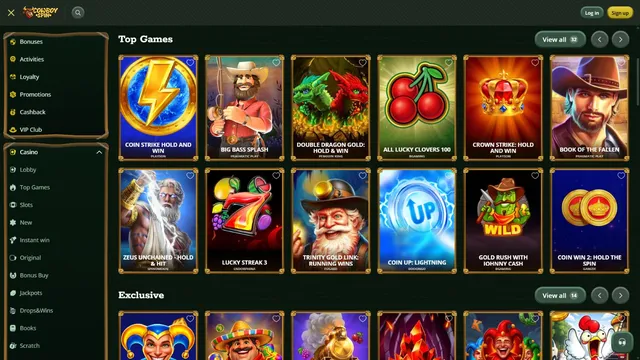 cowboyspin casino games