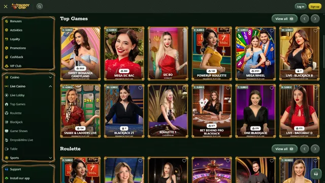 cowboyspin casino live games