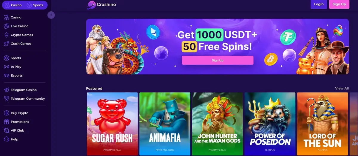 crashino casino screen en