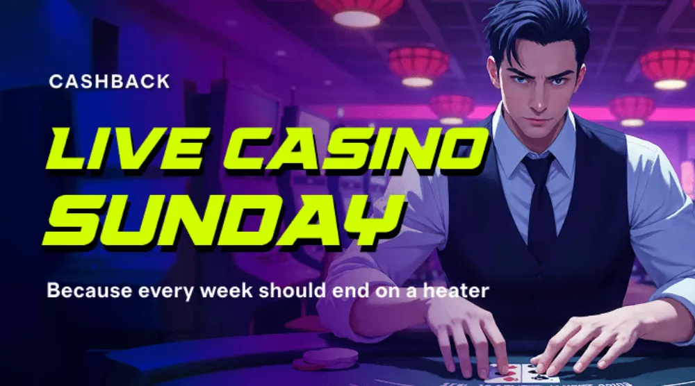 crypto casino live casino sunday cashback icon