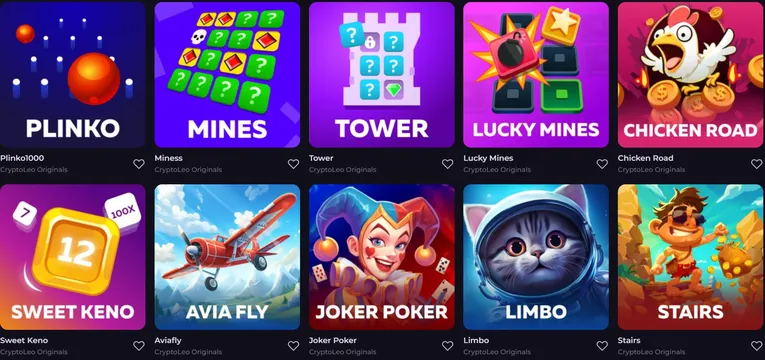 cryptoleo casino original games