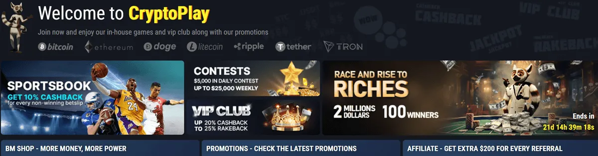 cryptoplay casino promotions