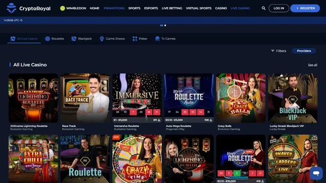 cryptoroyal casino live games