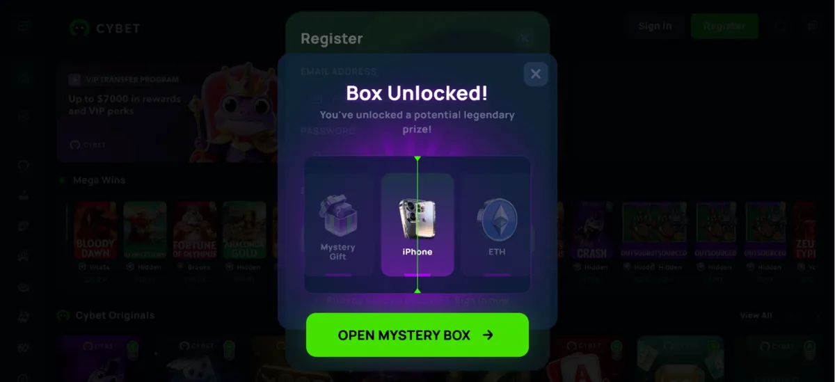 cybet casino mistery box icon