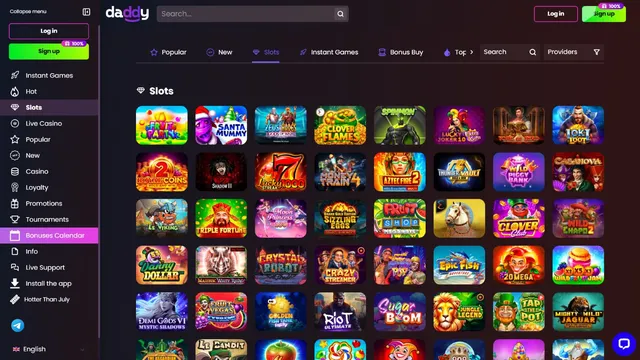 daddy casino games
