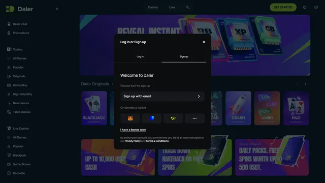 daler casino registration