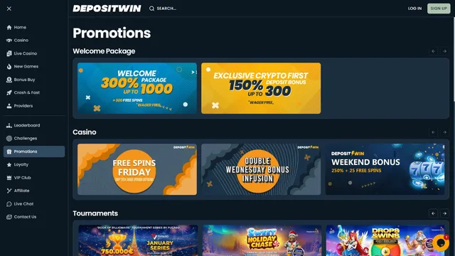 depositwin casino promotions
