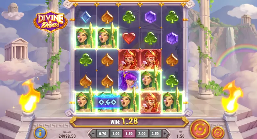 divine divas slot screen