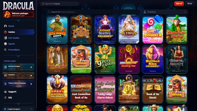 dracula casino games