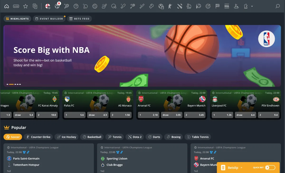 duckdice casino sports