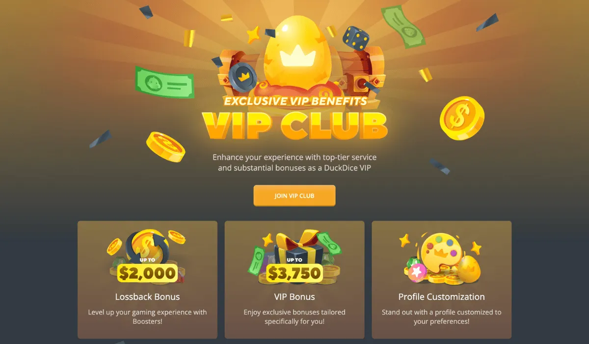 duckdice casino vip club