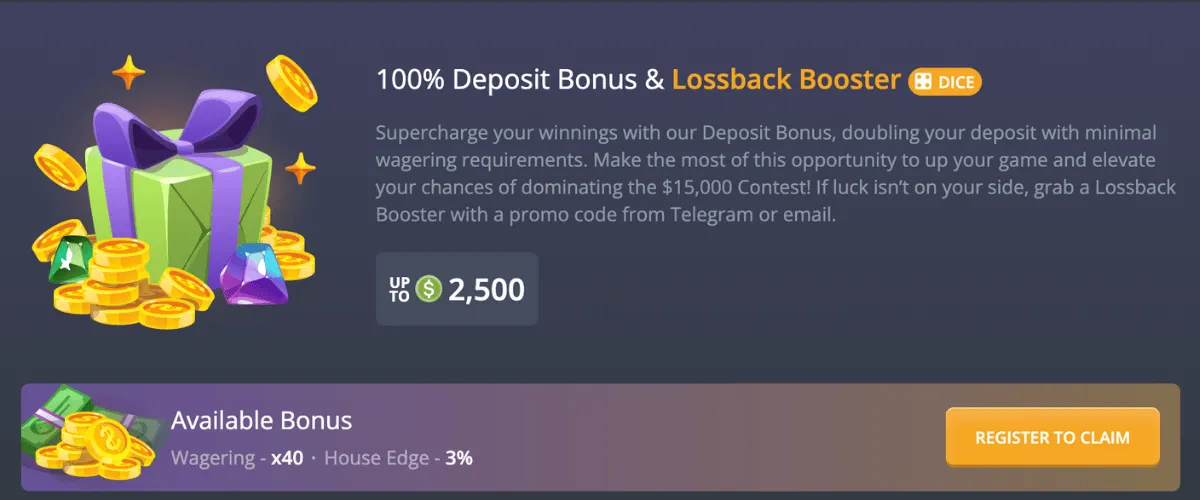 duckdice casino welcome bonus