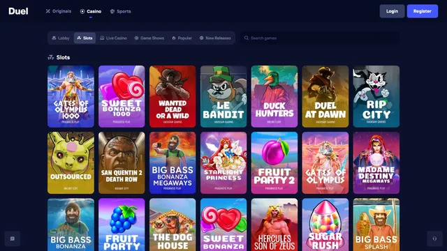duel casino games