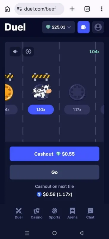 duel casino mobile device icon