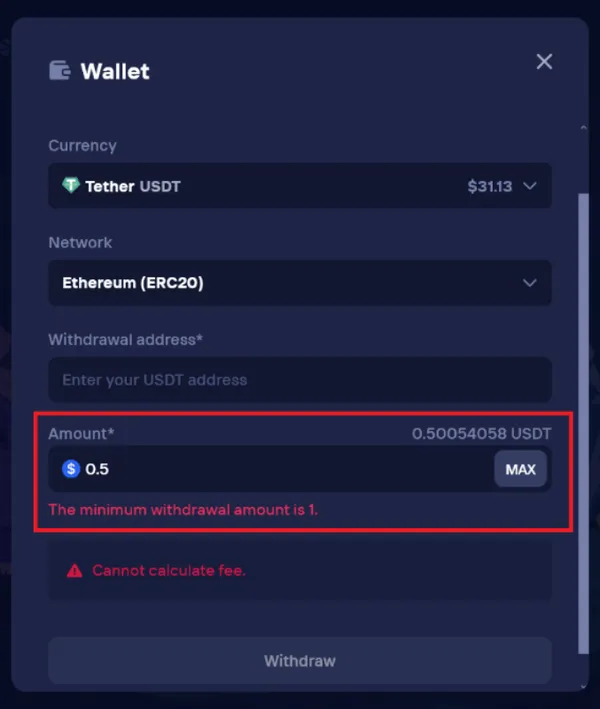 duel casino withdrawal icon