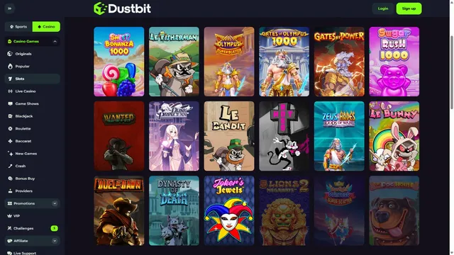 dustbit casino games