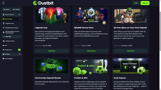 dustbit casino promotions