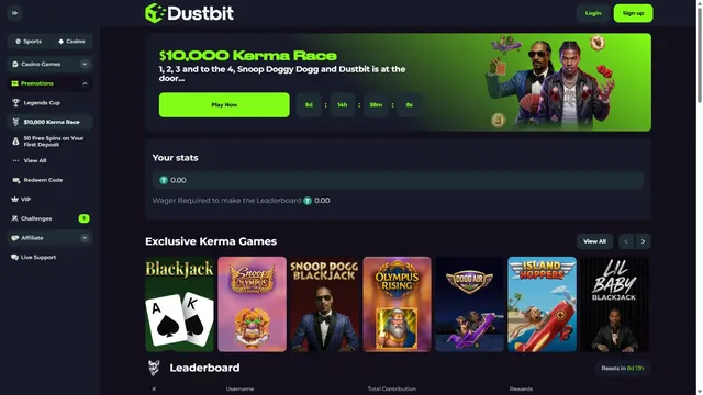 dustbit casino tournaments
