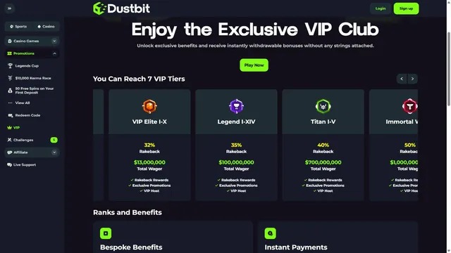 dustbit casino vip club
