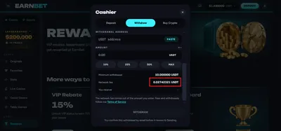 earnbet casino withdrawal 2 icon