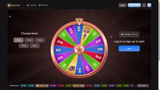 epicstar casino fortune wheel