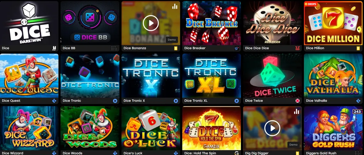 fairspin casino dice games