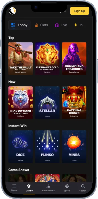 fortunejack casino phone screen games