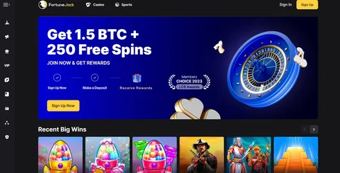 fortunejack casino website screen new