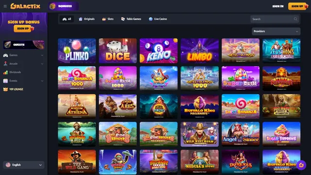 galactix casino games