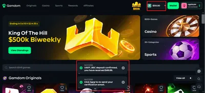 gamdom casino deposit 3 icon