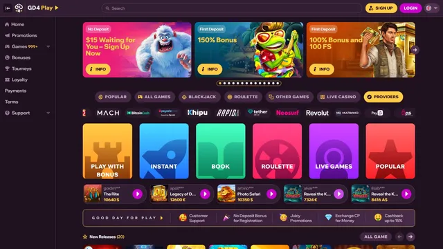 gdfplay casino website screen