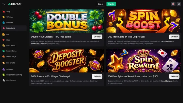 glorbet casino promotions