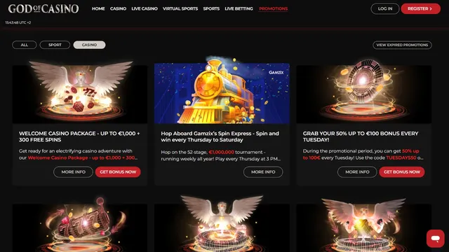 godofcasino promotions