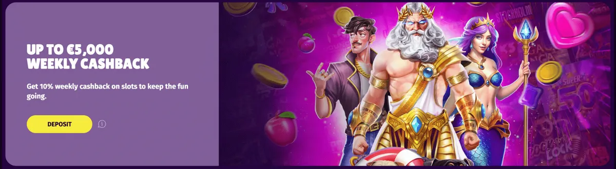great slots casino weekly cashback new icon