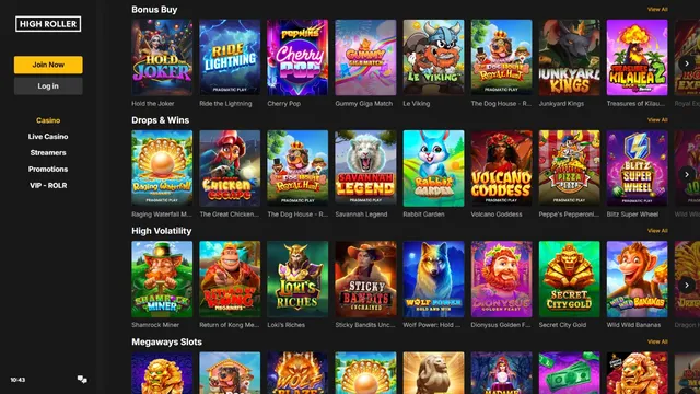 highroller v2 casino games