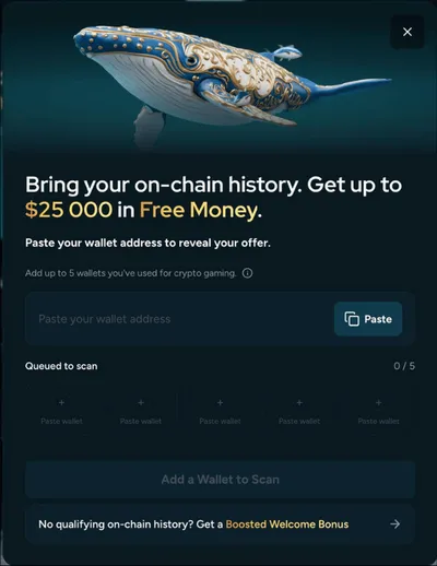 housebets casino wallet promo details icon