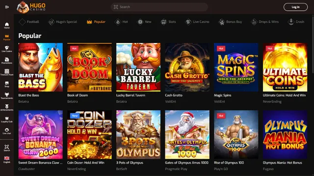 hugo casino games