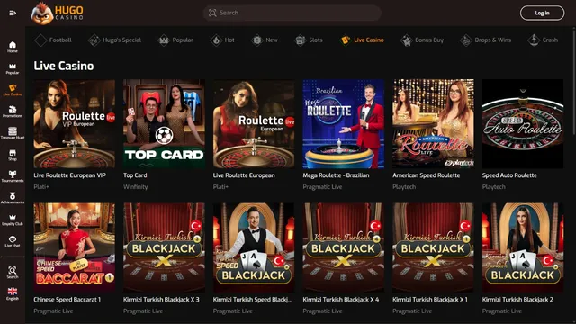 hugo casino live games