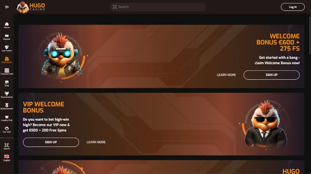 hugo casino promotions